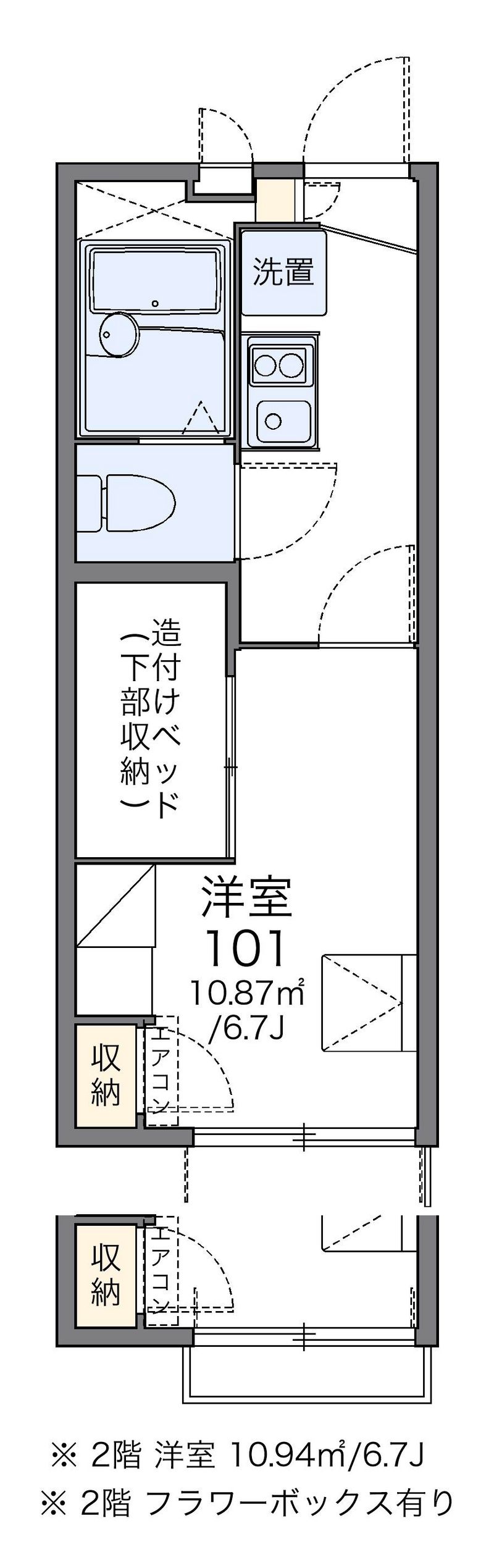 レオパレス蜂ヶ岡 間取図