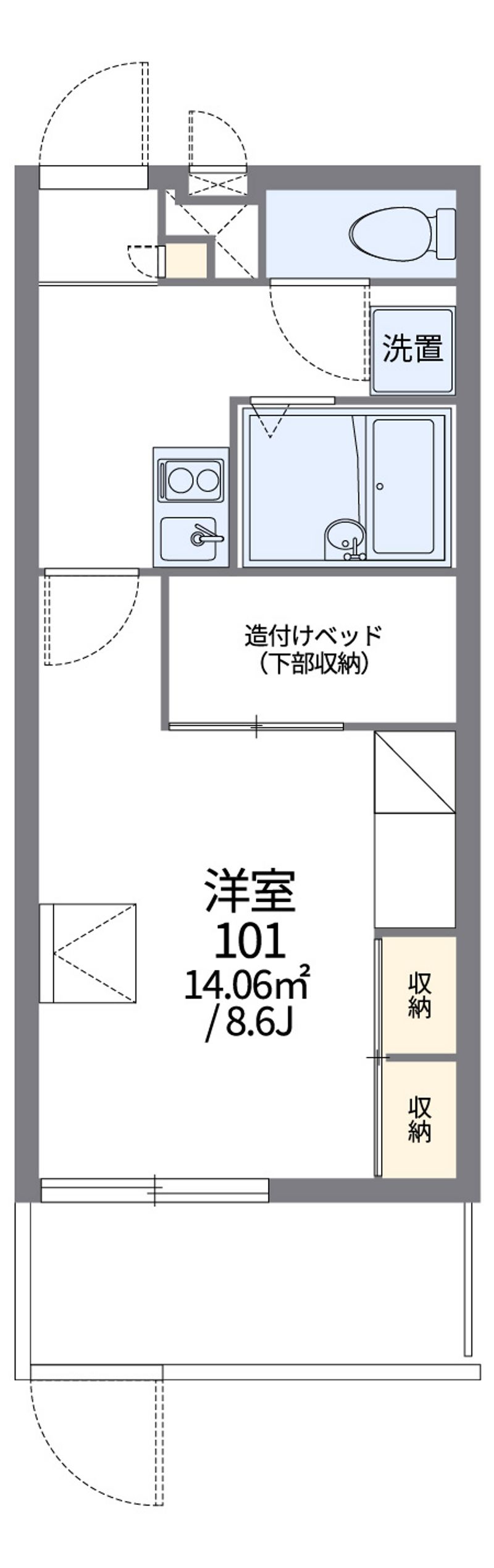レオパレスアイリ 間取図