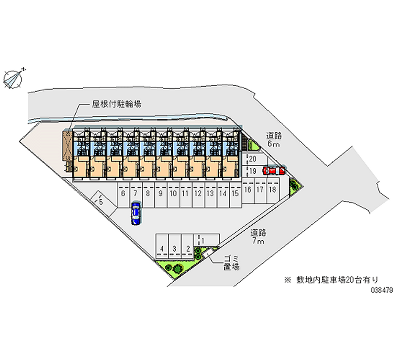 レオパレスピースフル 月極駐車場