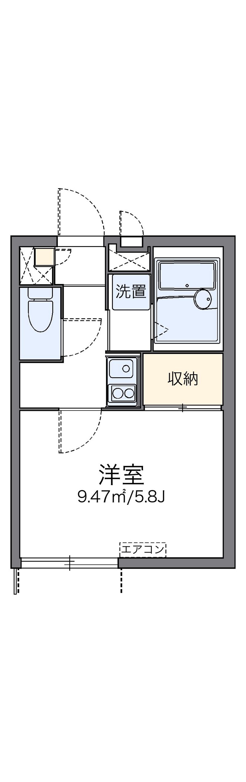 レオパレスモワ　ピエス 間取図