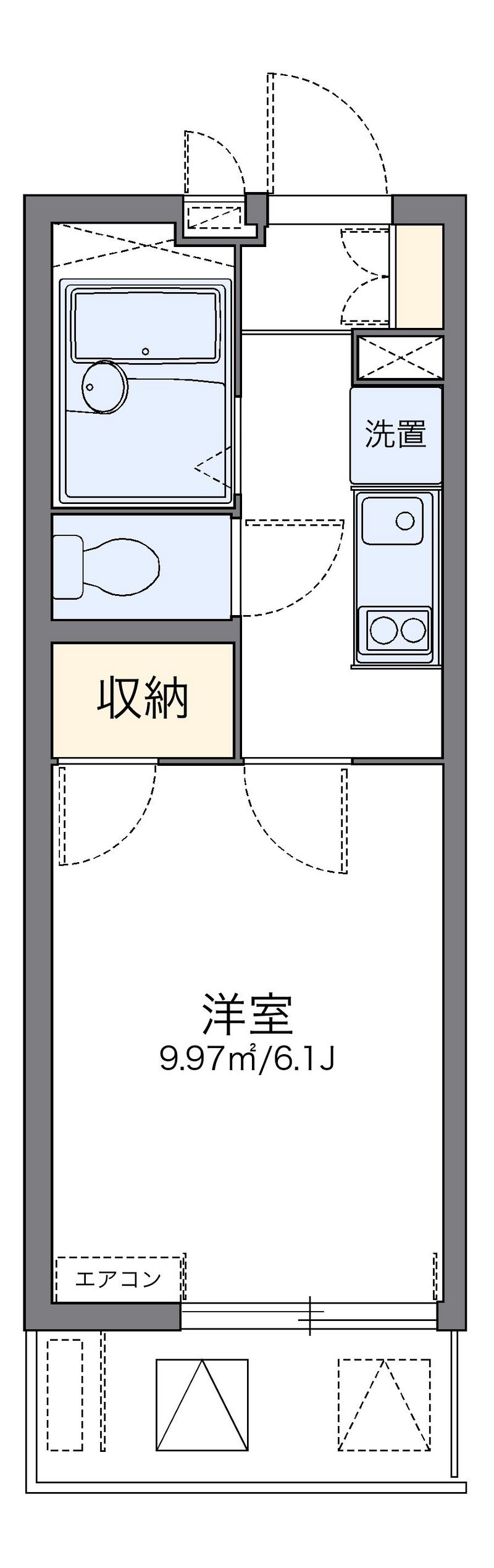 レオパレスガーデン湊 間取図