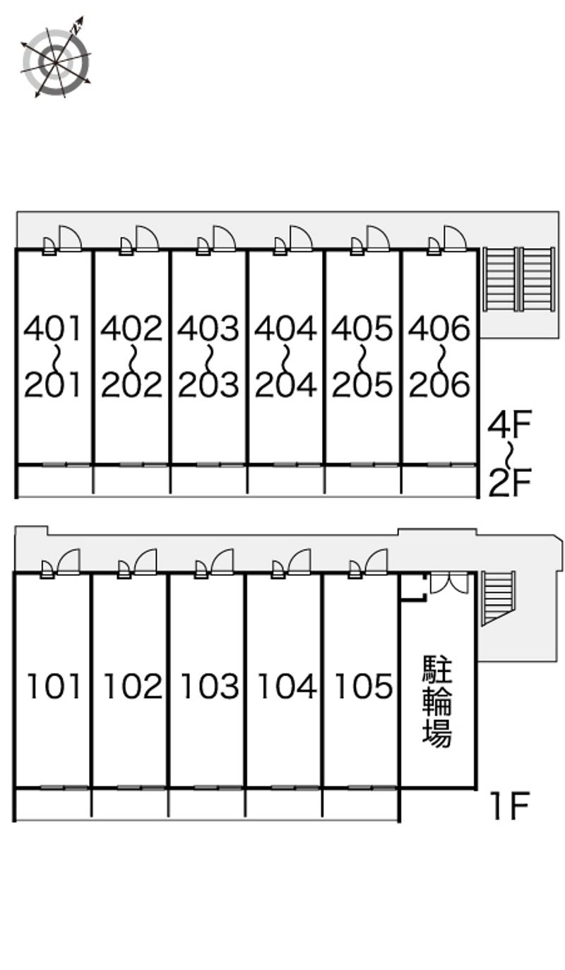 レオパレスひらかた 間取り配置図