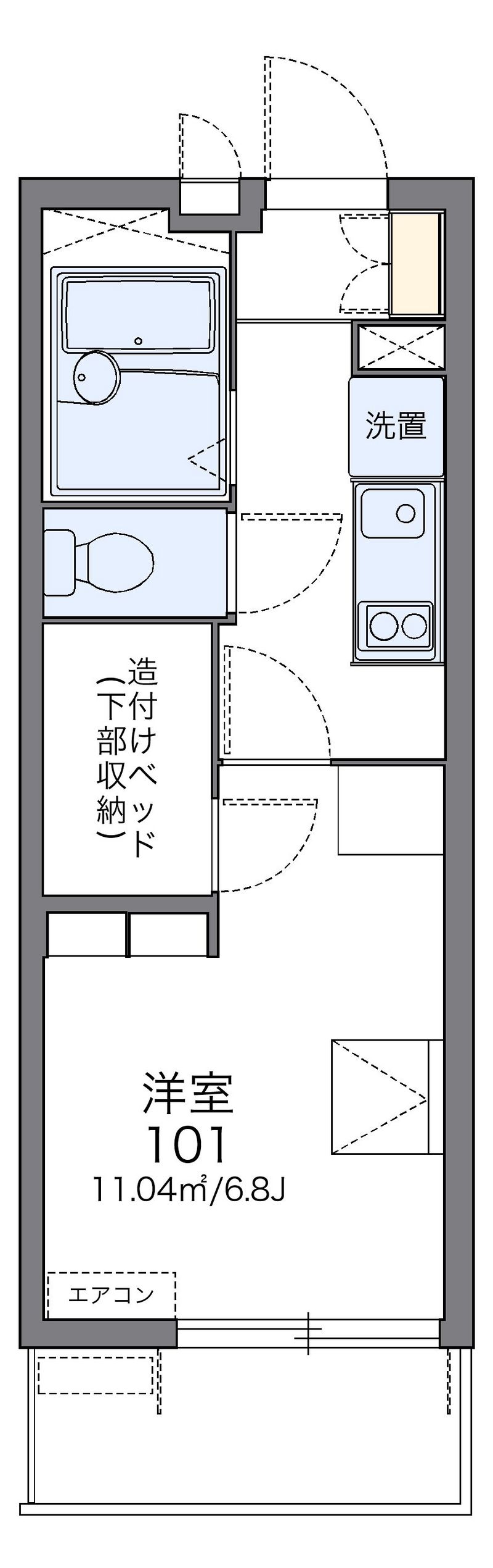 レオパレスエーデルハイム　Ⅱ 間取図
