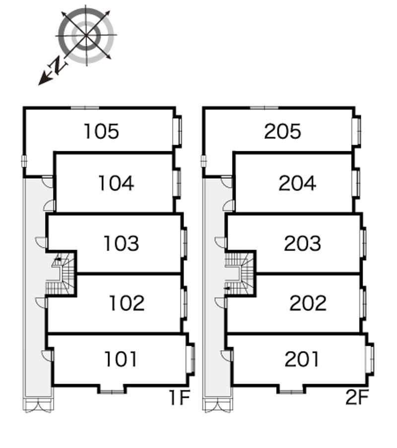 レオパレス千歳町第１Ｆ 間取配置図