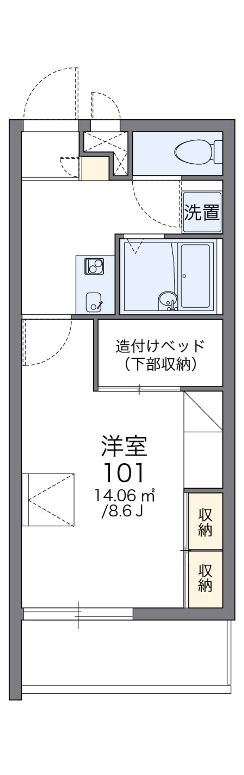 レオパレス搭ノ木 間取図