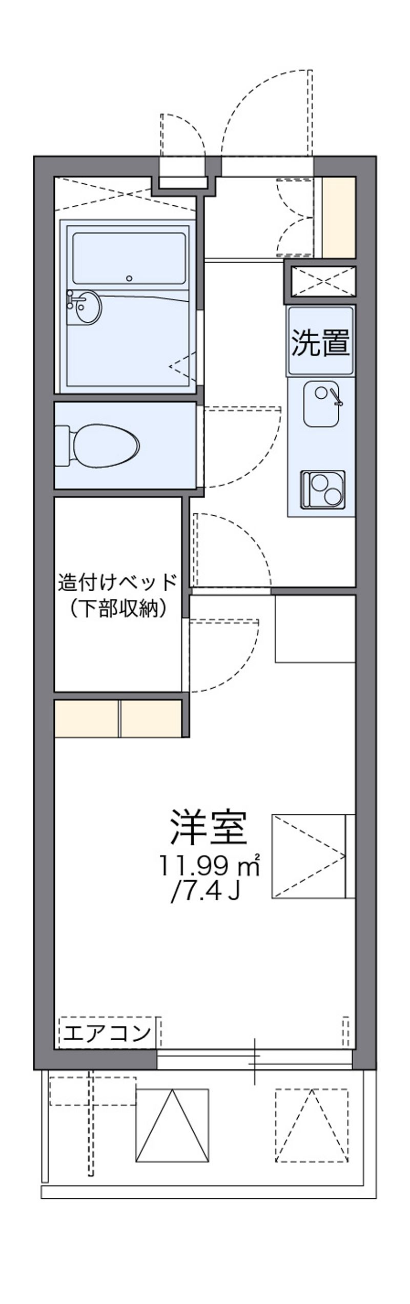 レオパレスエアポート 間取図