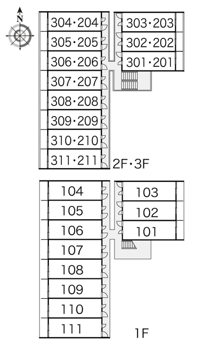 レオパレスベルツリーⅠ 間取配置図