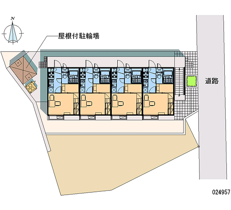 レオパレスピエールＢ 区画図