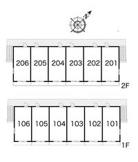 レオパレス舞 間取配置図