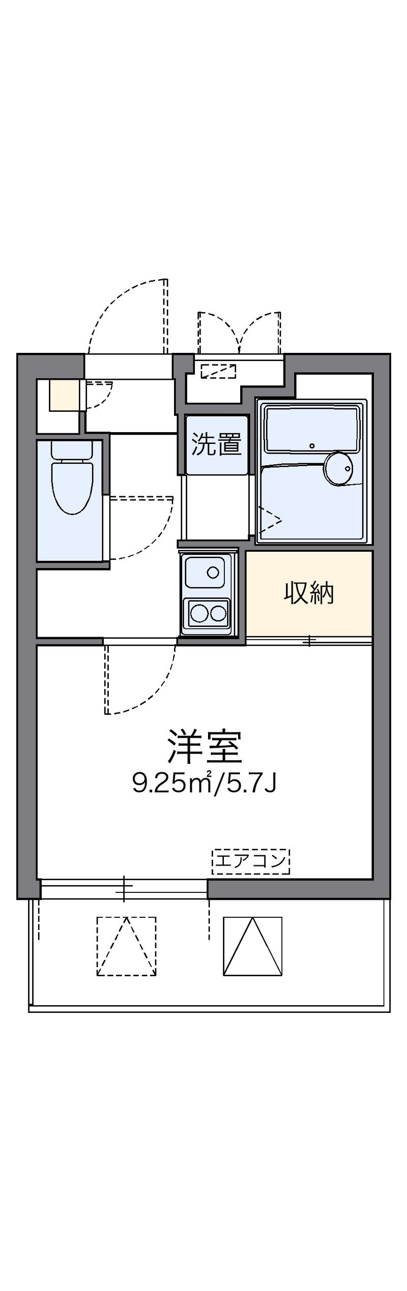 レオパレスコントワール御影石町 間取図