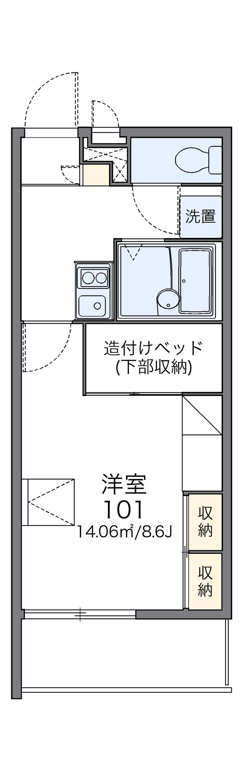 レオパレスアコンティオス 間取図