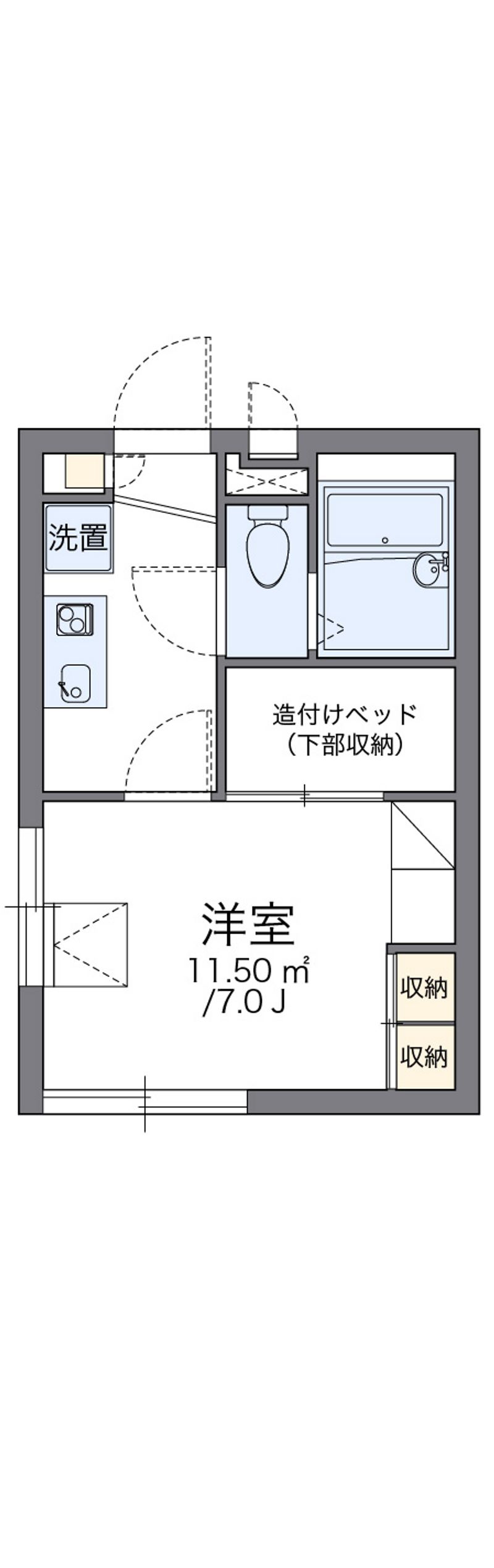 レオパレス鶴見東台 間取図