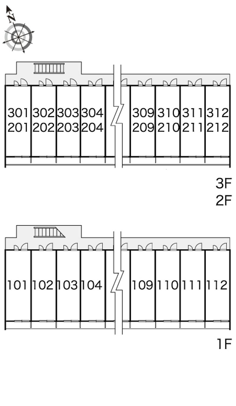 レオパレスサニータウンⅡ 間取り配置図