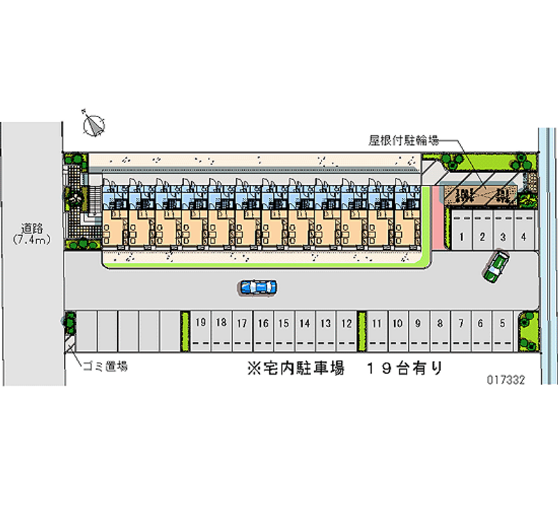 レオパレスりゅうと 月極駐車場