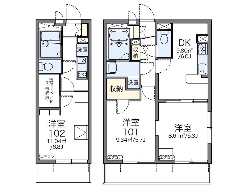 レオパレスＭＥＧＵ２０１０ 間取図