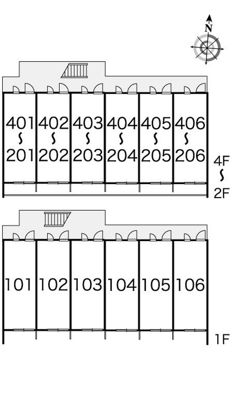 レオパレスコウド 間取配置図