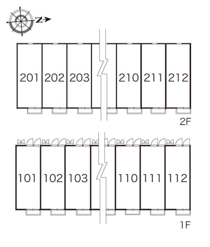 レオパレスバルーン１ 間取配置図