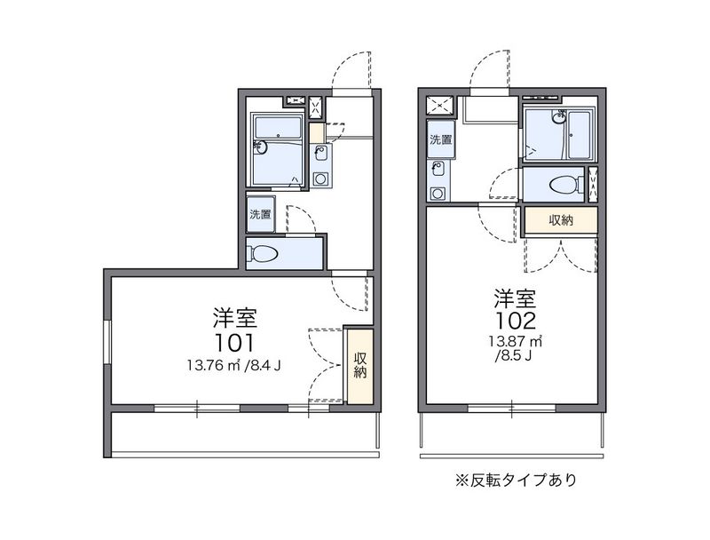 レオパレス城南田村 間取図