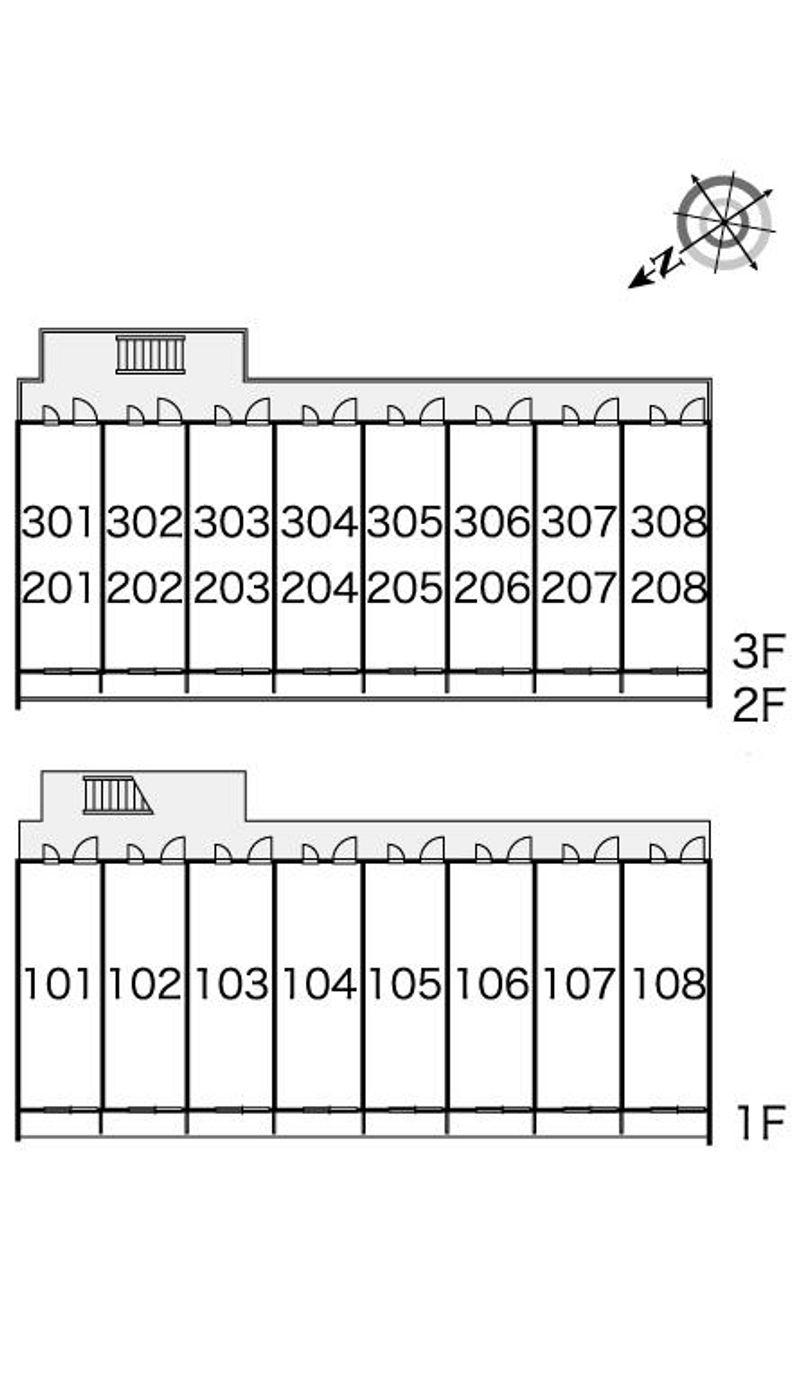 レオパレス月見ヶ丘 間取り配置図