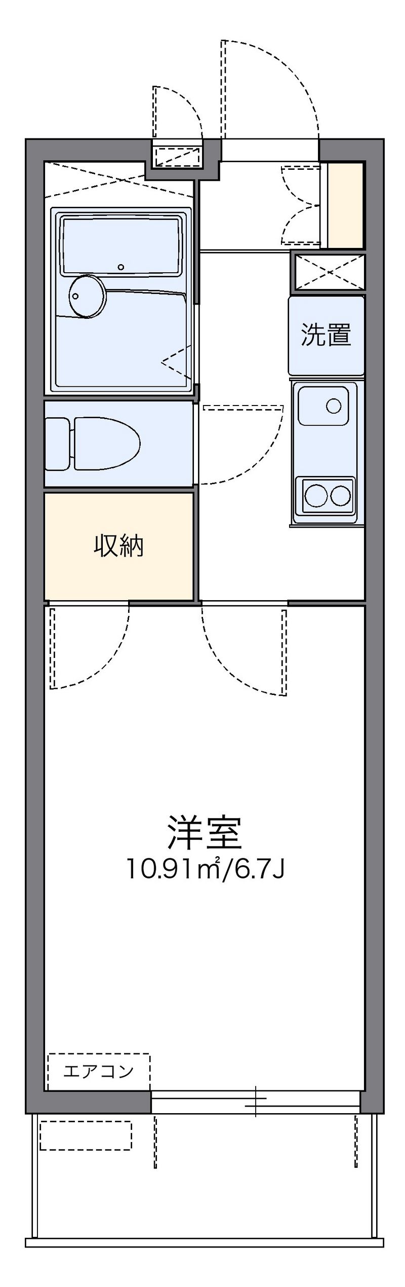 レオパレス名駅 間取図