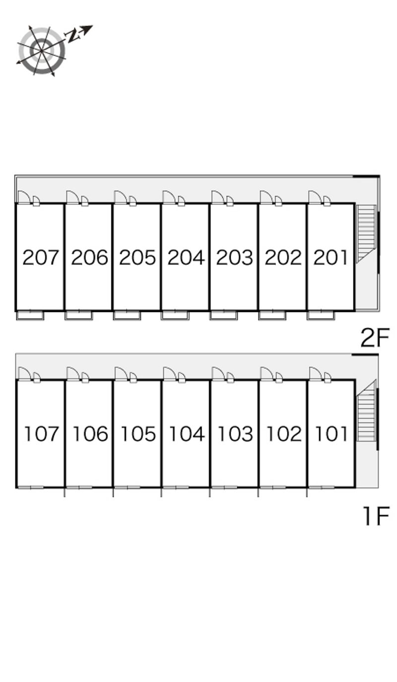 レオパレスグリーンハイツ平内Ｂ 間取配置図
