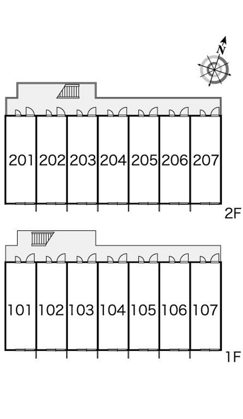 レオパレスヴィラにしむら 間取配置図