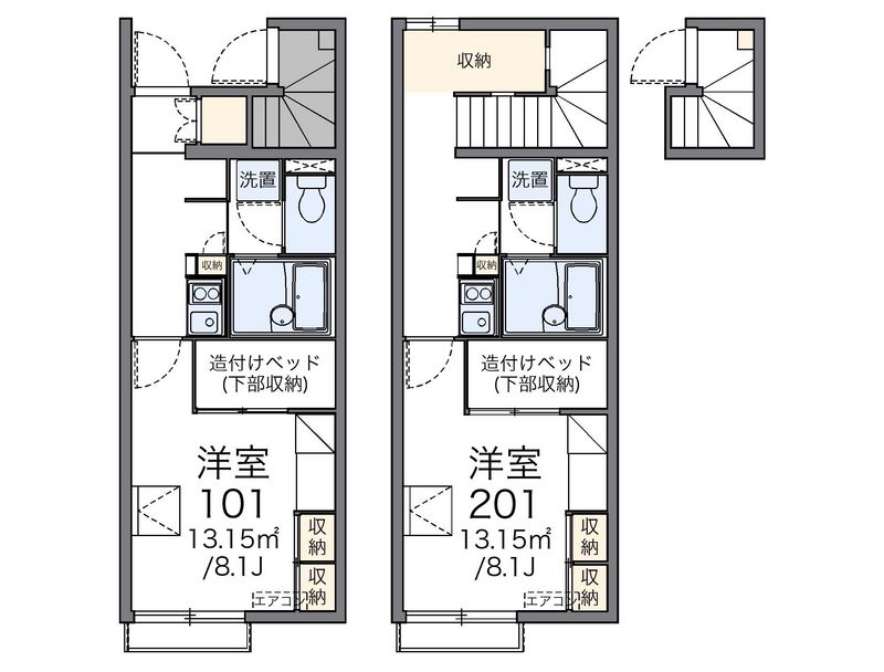 レオパレス藤の木Ⅱ 間取図