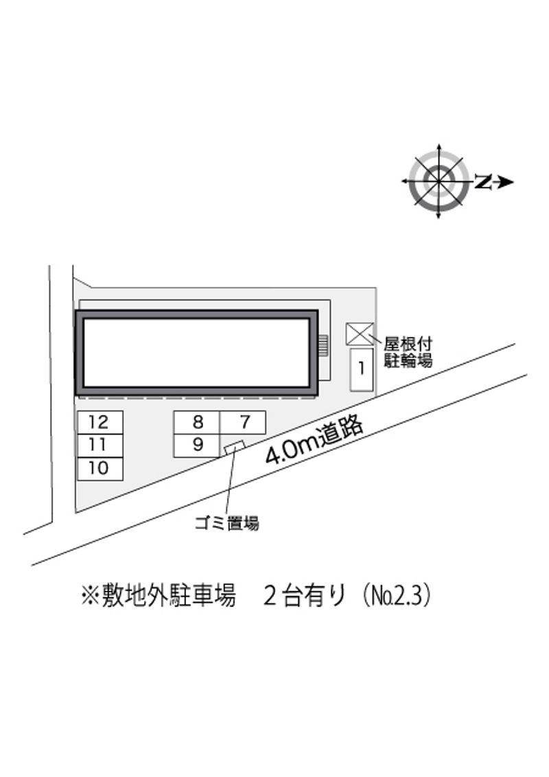 レオパレスＫＹ知光院 配置図