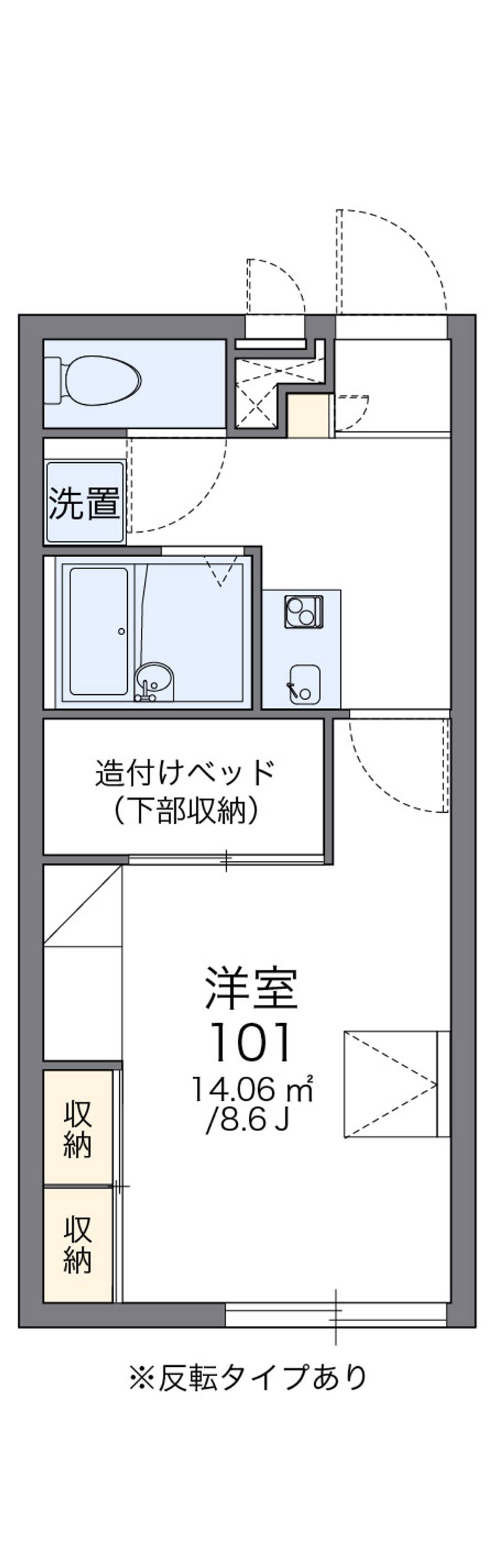 レオパレス拓諭１７ 間取図
