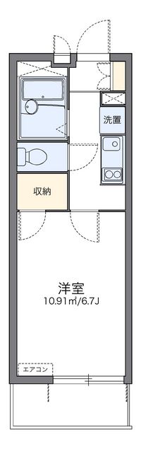 レオパレスプラシーボ上島 間取り図