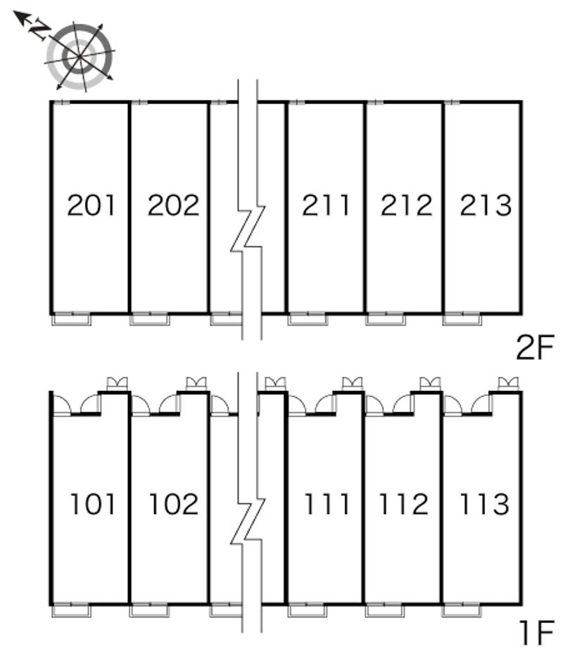 レオパレスＮＡＢＡＲＩ 間取配置図