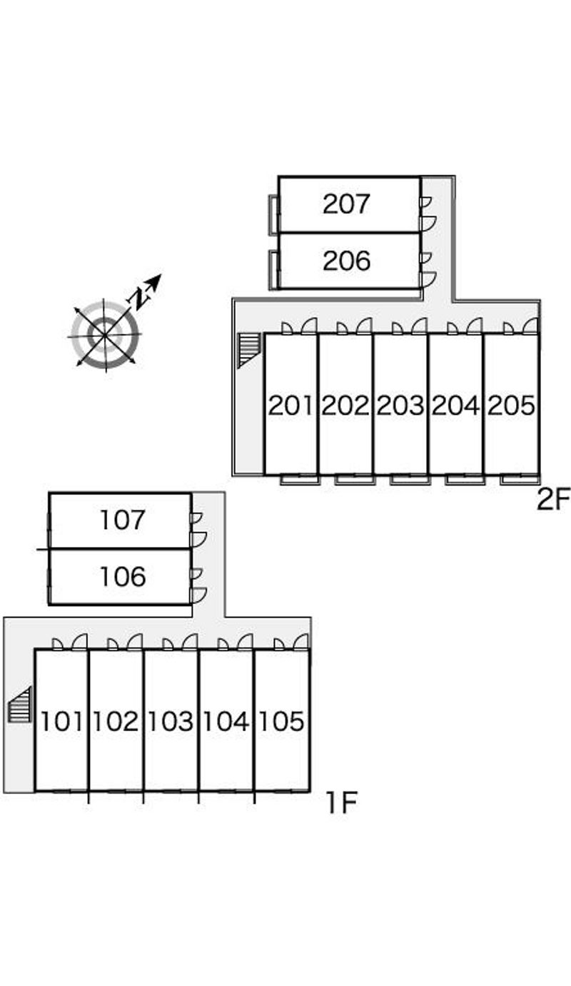 レオパレスプリムローズ 間取配置図