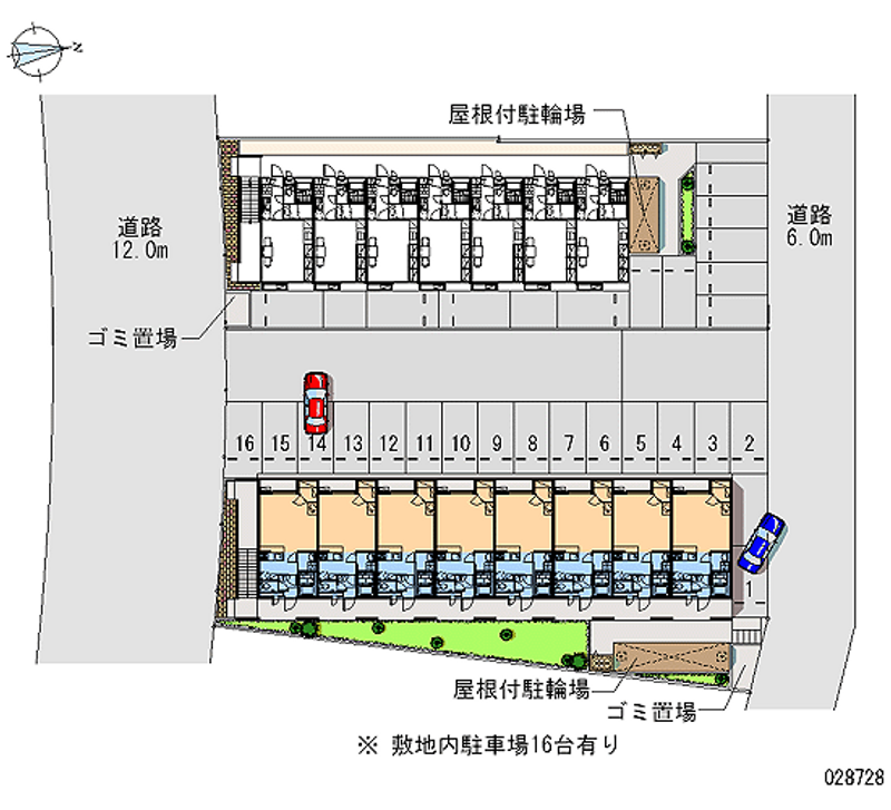 レオパレスラフィネ 月極駐車場