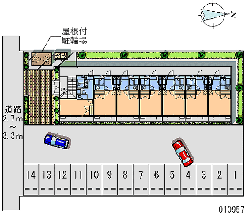 レオパレスひまわり 月極駐車場