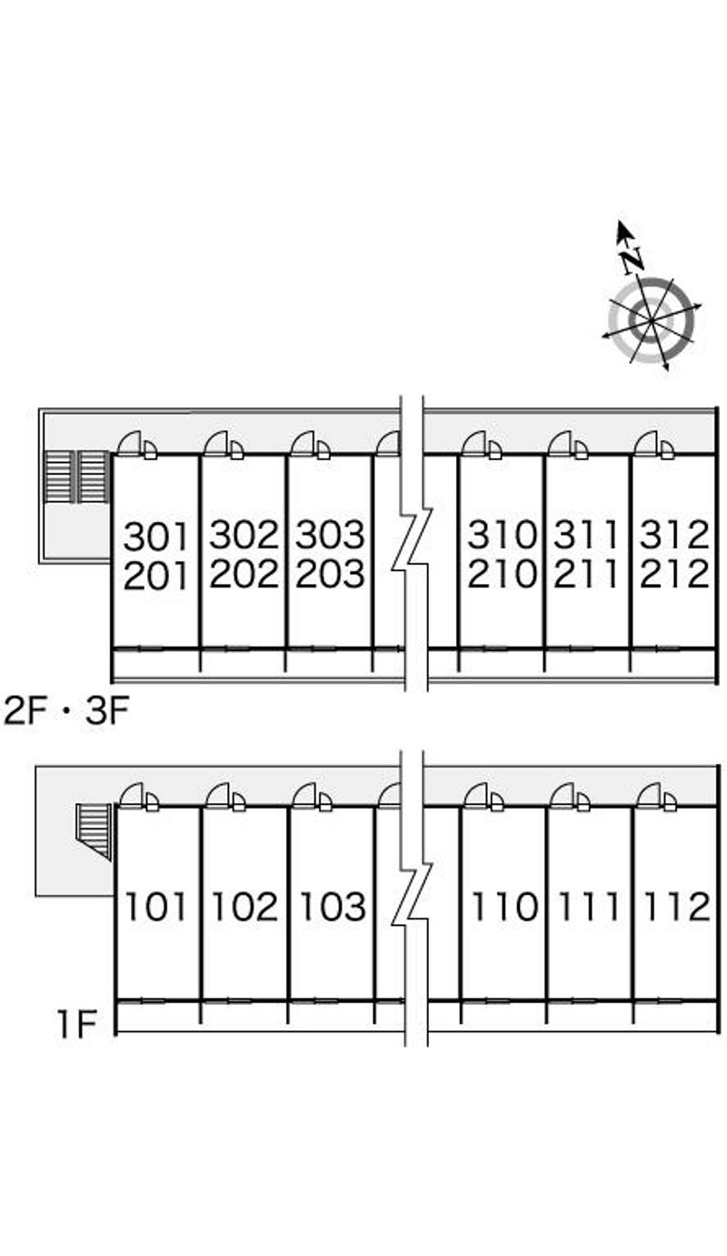 レオパレスみたき 間取配置図