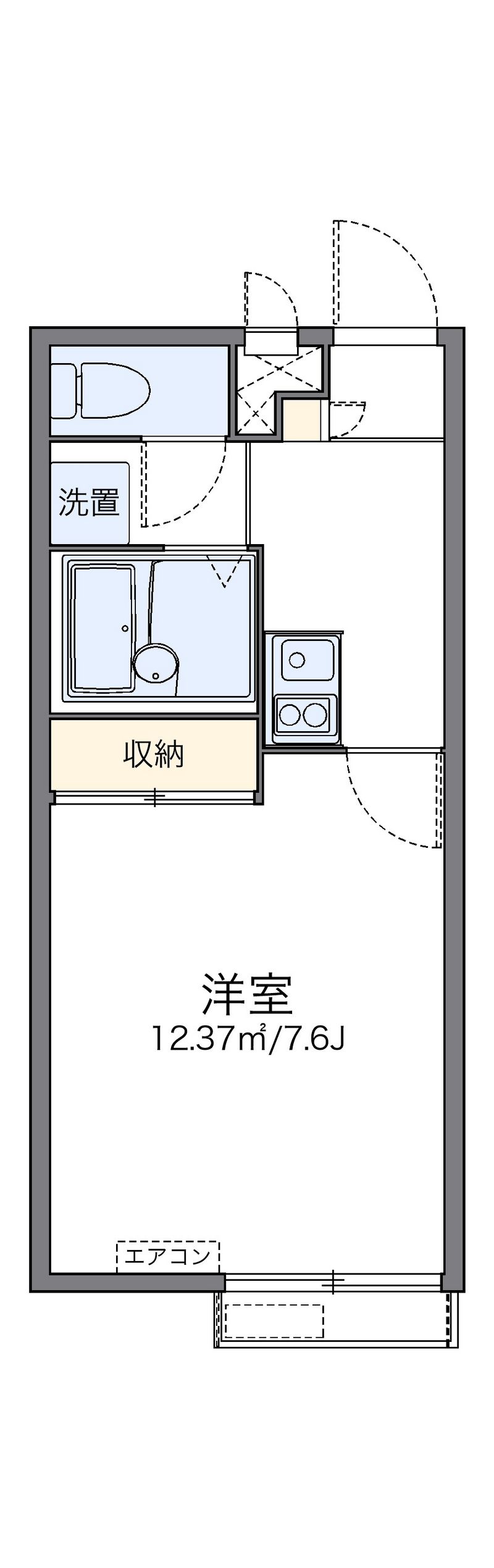レオパレス松ふで 間取図