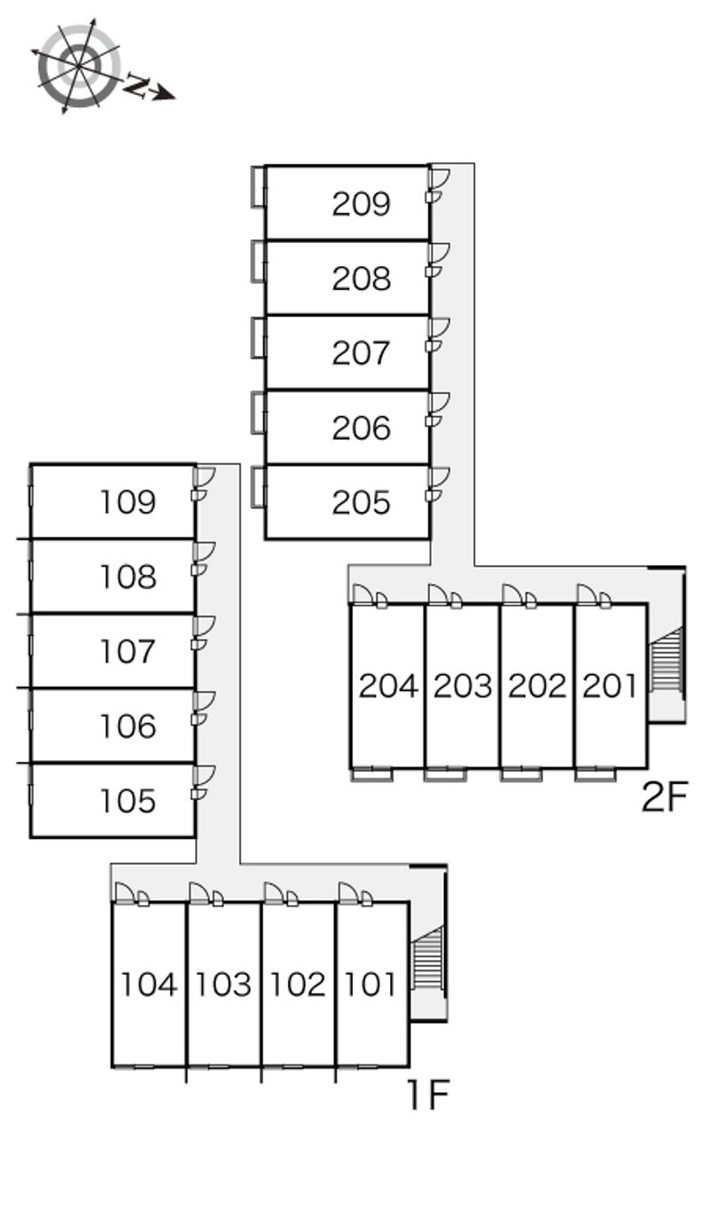 レオパレスフラワー三木Ⅱ 間取り配置図