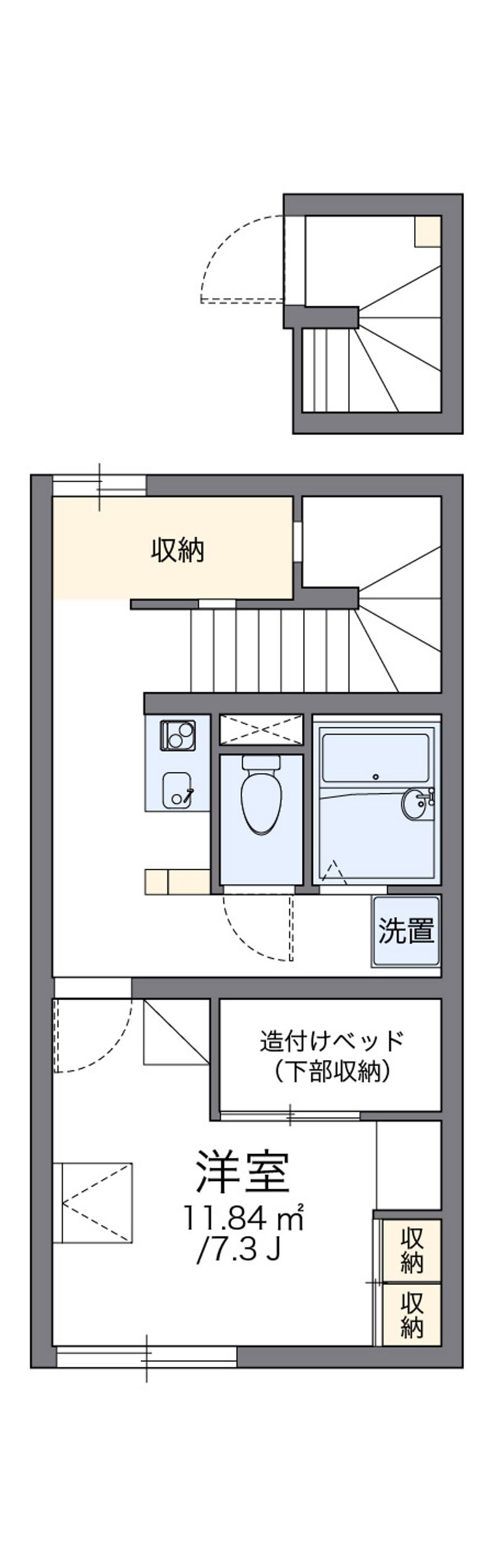 レオパレスプリート 間取図
