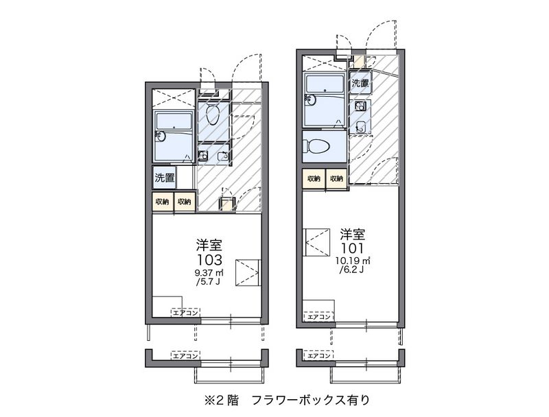 レオパレスブランシュヴァルⅢ 間取図
