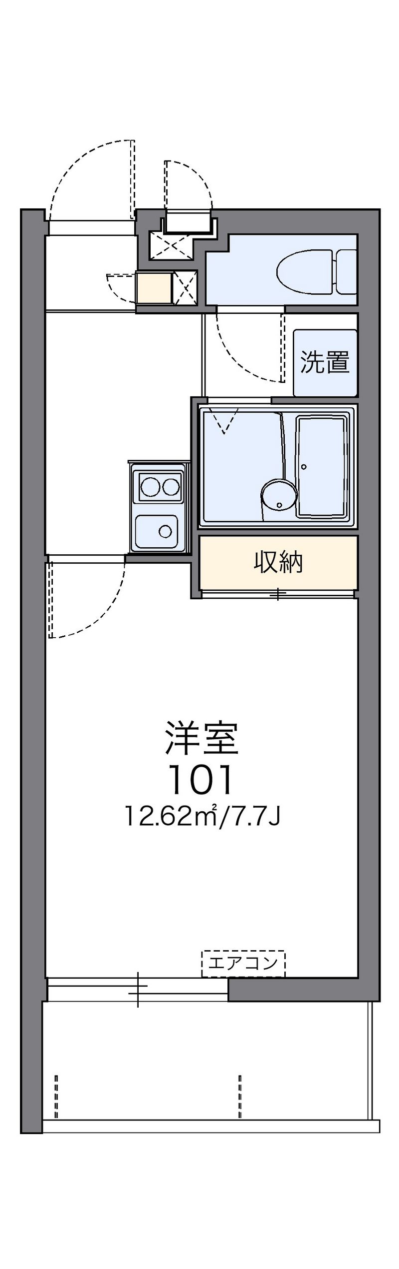 レオパレス城北Ⅱ 間取図