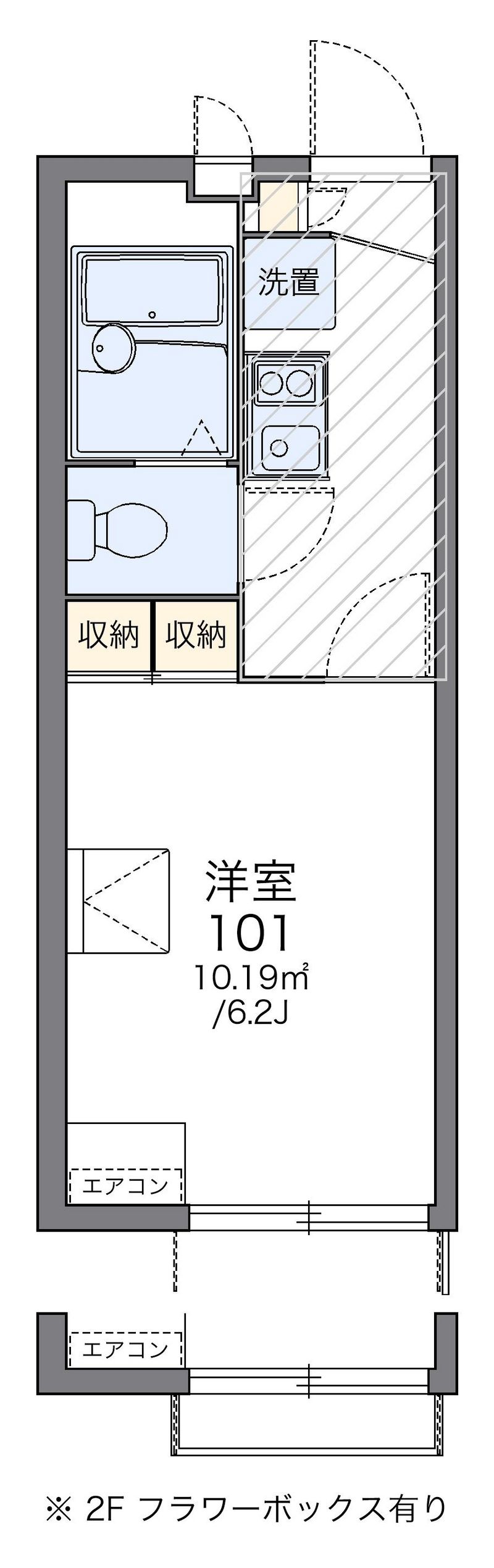 レオパレスステュディオ箕面Ⅱ 間取図