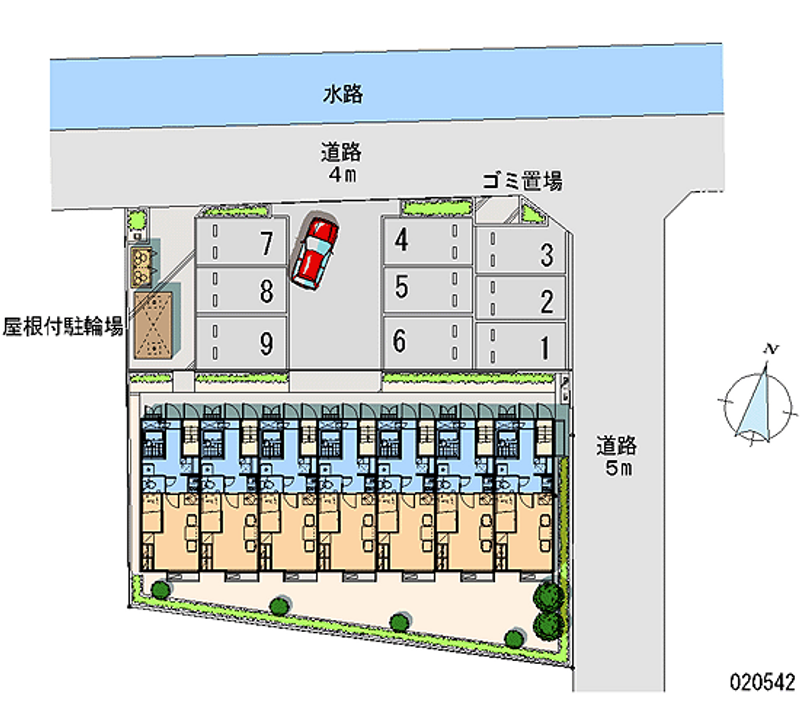 レオパレス蓬莱 月極駐車場