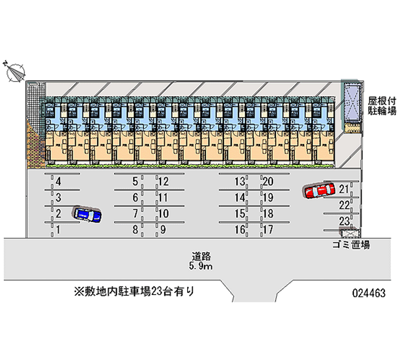 レオパレス天の原 月極駐車場