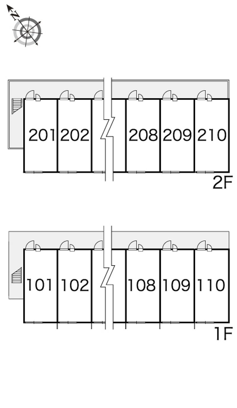 レオパレスハピネスⅠ 間取配置図