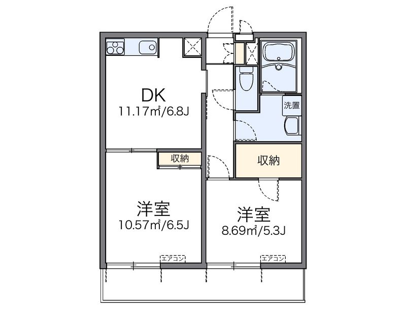 レオパレス阿保 間取図