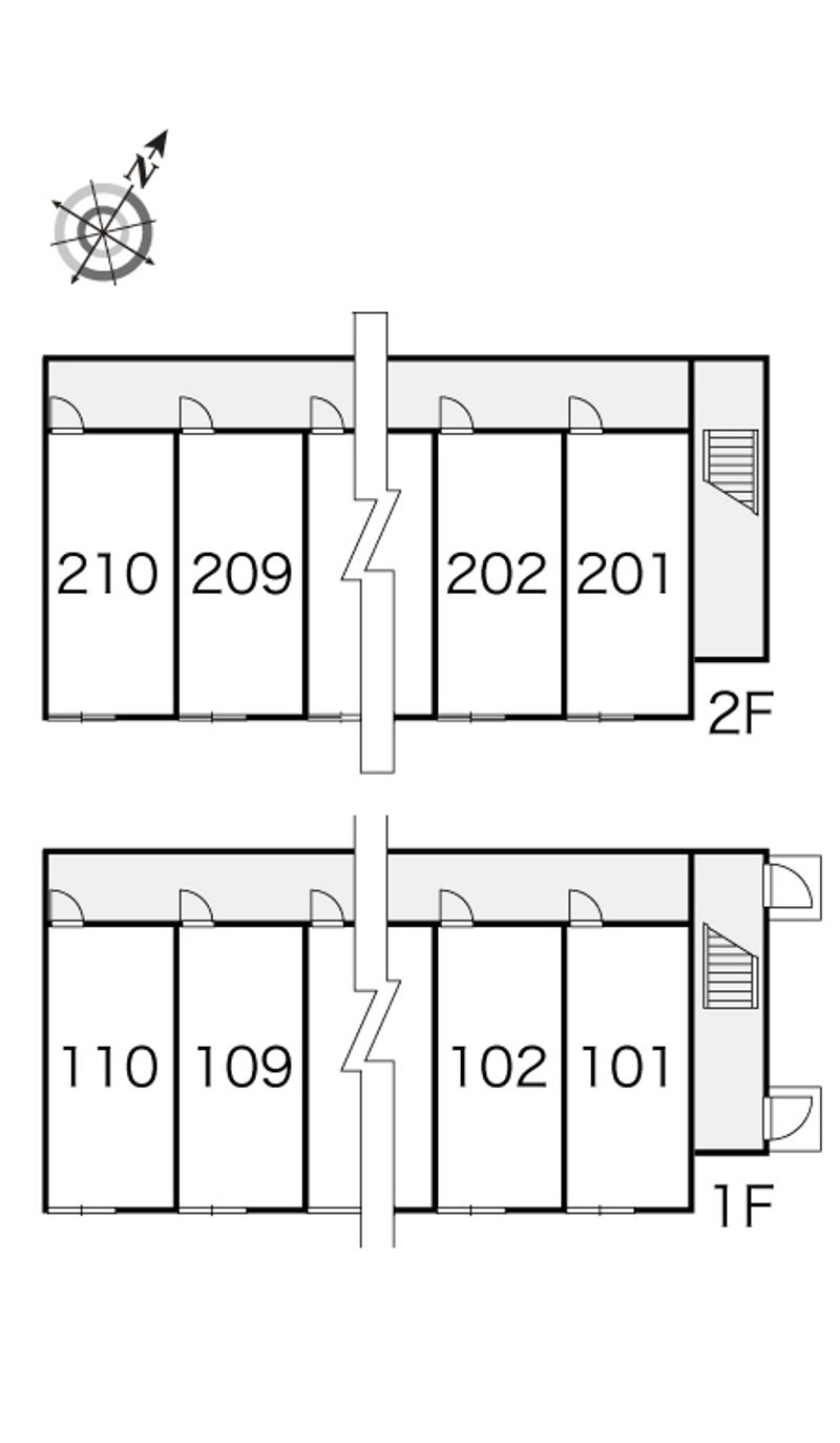 レオパレス新発寒 間取配置図
