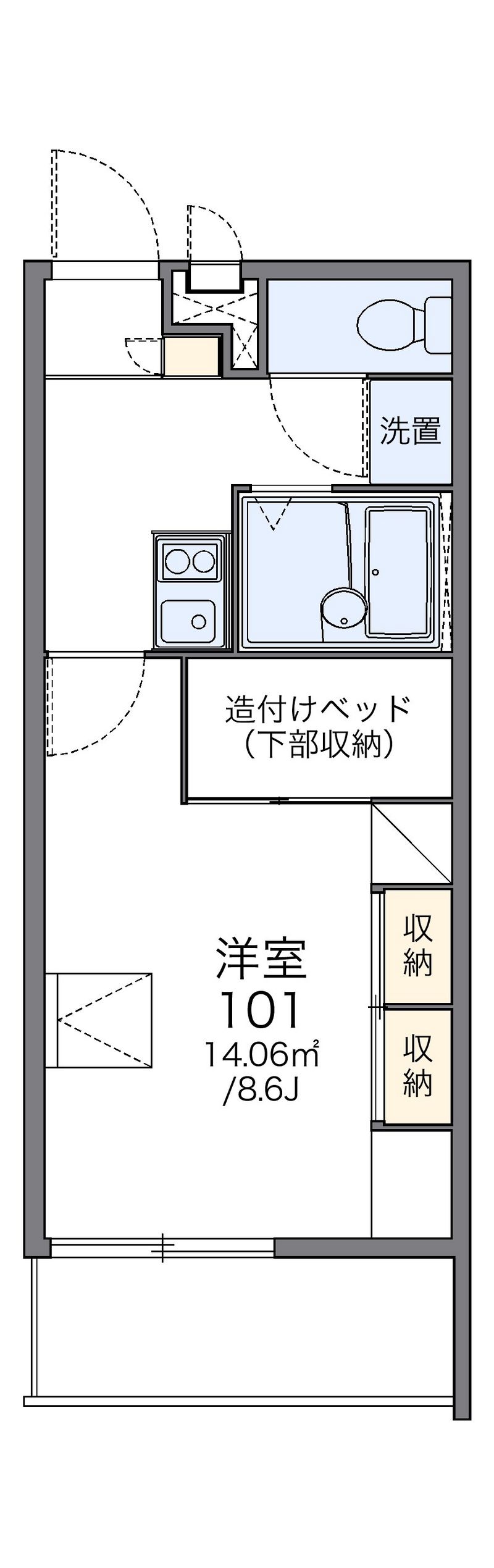 レオパレス猪子石 間取図