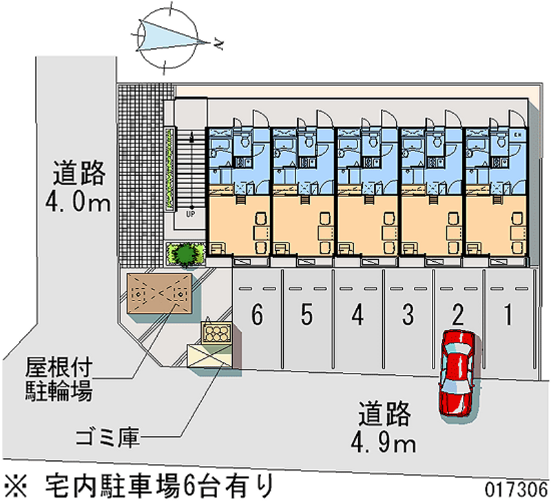 レオパレス亀田 区画図
