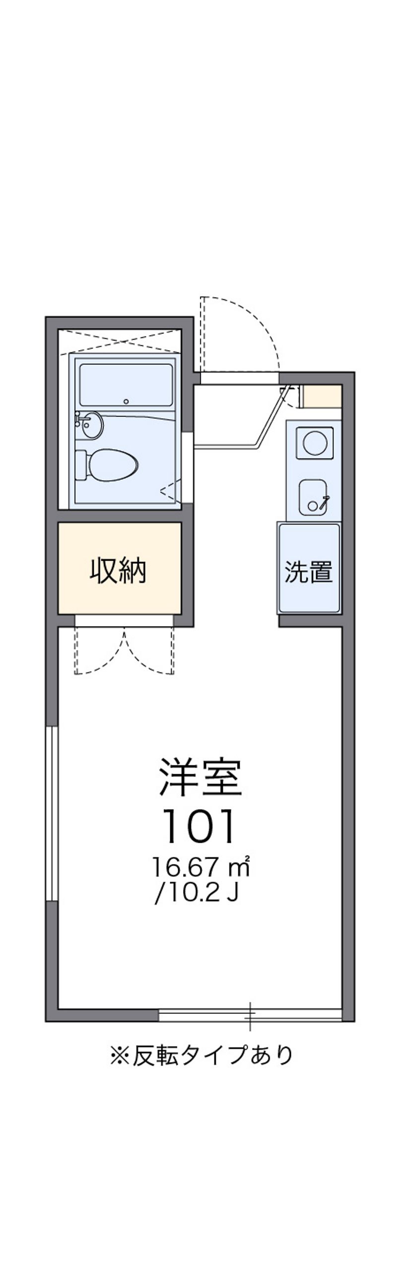 レオパレス東大路ハシモト 間取図