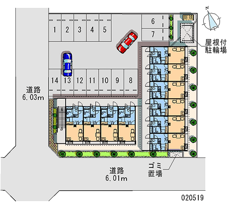 レオパレス昭和 月極駐車場